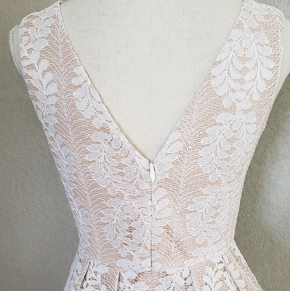 Lulu's All of my Heart white skater dress lace size Small - Picture 12 of 13